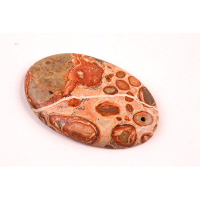 Vrtaný kabošon Leopardit č.V144 (38x25x5mm)