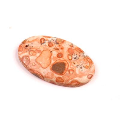 Vrtaný kabošon Leopardit č.V145 (36x22x5mm)