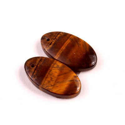 Vrtané Párové Kabošony Tygří Oko č.VP1 (24x13x5mm)