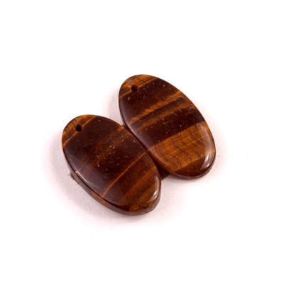 Vrtané Párové Kabošony Tygří Oko č.VP2 (22x12x5mm)