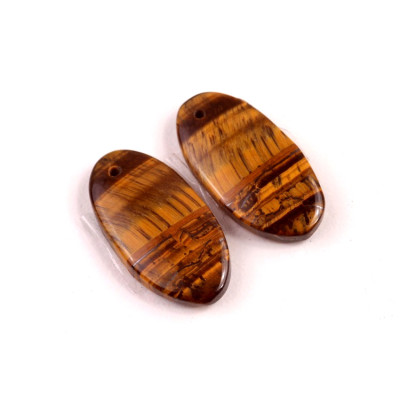 Vrtané Párové Kabošony Tygří Oko č.VP3 (23x12x5mm)