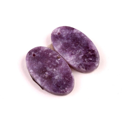 Vrtané Párové Kabošony Lepidolit č.VP10 (23x14x5mm)