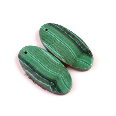 Vrtané Párové Kabošony Malachit Chrysocolla č.VP17...