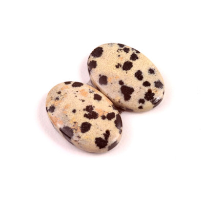 Vrtané Párové Kabošony Dalmatin Jaspis č.VP25 (21x14x4mm)