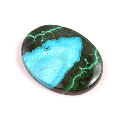 Kabošon Malachite Chrysocolla č.7297 (36x28x5mm)
