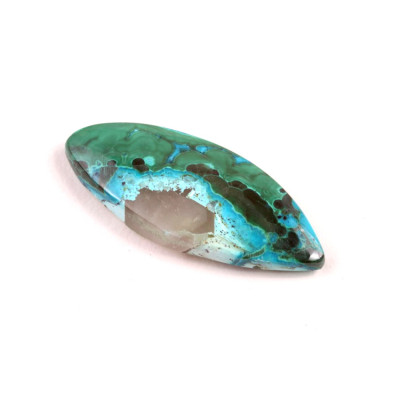 Kabošon Malachite Chrysocolla č.7301 (37x16x6mm)