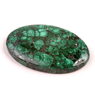 Kabošon Malachite č.3814 (42x26x6mm)