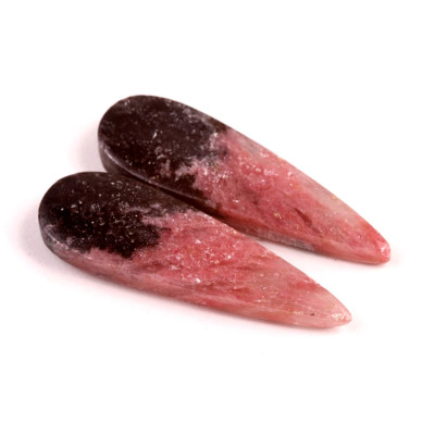 Kabošony páry Rhodonit č.P722 (42x13x5mm)