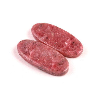 Kabošony páry Rhodonit č.P724 (32x14x5mm)