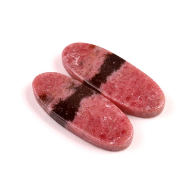 Kabošony páry Rhodonit č.P725 (34x14x5mm)