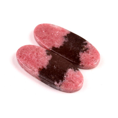 Kabošony páry Rhodonit č.P726 (36x15x5mm)
