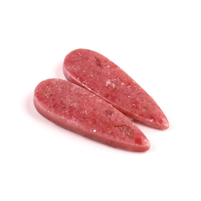 Kabošony páry Rhodonit č.P727 (36x12x5mm)