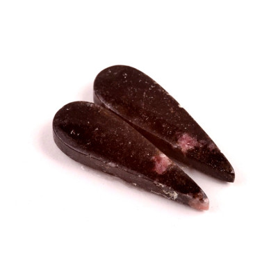Kabošony páry Rhodonit č.P729 (36x12x6mm)