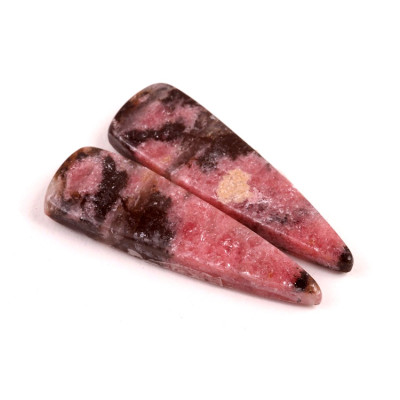 Kabošony páry Rhodonit č.P734 (41x12x5mm)