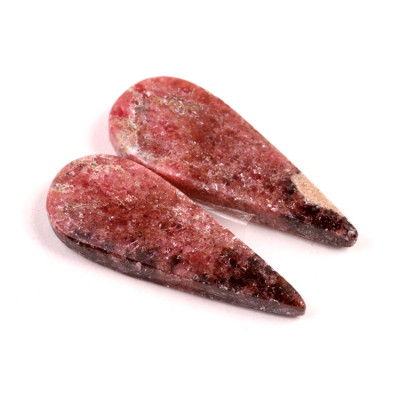 Kabošony páry Rhodonit č.P736 (40x15x6mm)