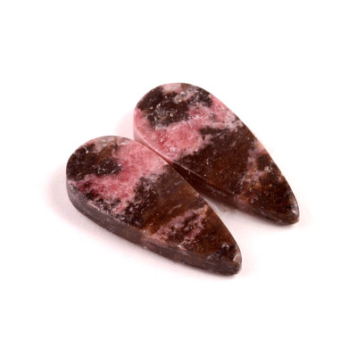 Kabošony páry Rhodonit č.P737 (32x15x6mm)