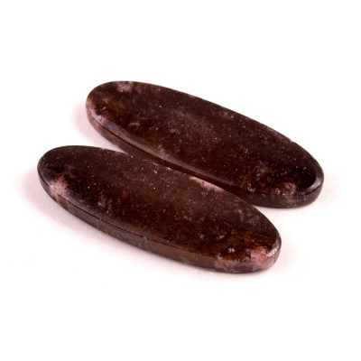 Kabošony páry Rhodonit č.P740 (39x14x5mm)