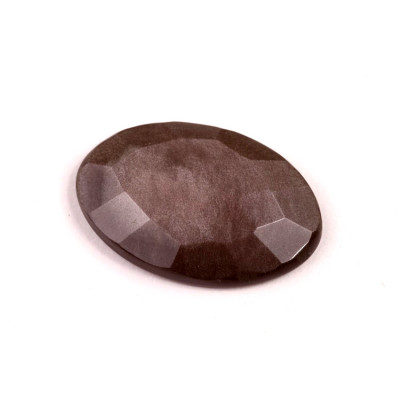 Kabošon Broušený Stříbrný Obsidián č.6711 (30x20x6mm)