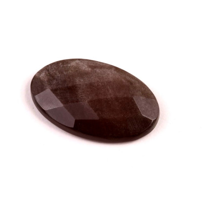 Kabošon Broušený Stříbrný Obsidián č.6718 (31x20x6mm)