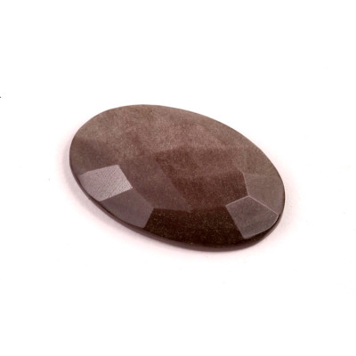 Kabošon Broušený Stříbrný Obsidián č.6719 (30x19x5mm)