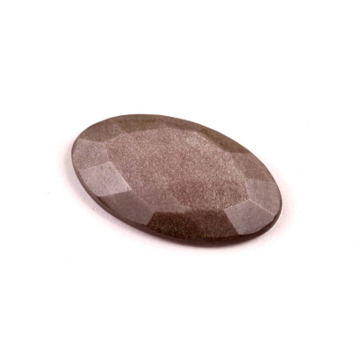 Kabošon Broušený Stříbrný Obsidián č.6723 (29x17x5mm)