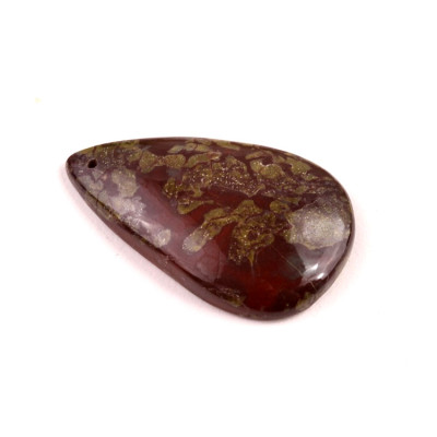 Vrtaný kabošon Dragon Blood Jaspis č.V161 (37x22x6mm)