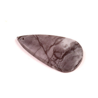 Vrtaný kabošon Picasso Jasper č.V167 (38x20x5mm)