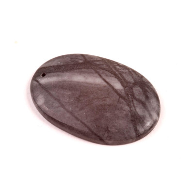 Vrtaný kabošon Picasso Jasper č.V168 (37x25x5mm)