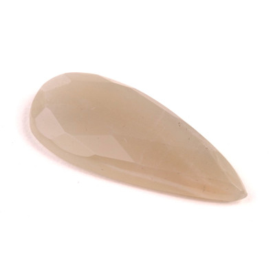 Kabošon Broušený White Moonstone č.7792 (42x19x6mm)