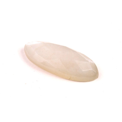 Kabošon Broušený White Moonstone č.7793 (33x13x7mm)
