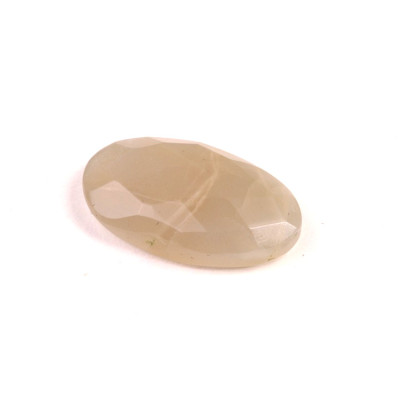 Kabošon Broušený White Moonstone č.7795 (28x16x7mm)