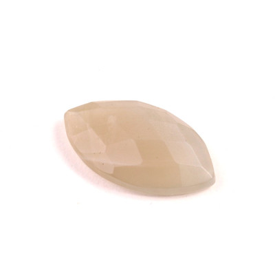 Kabošon Broušený White Moonstone č.7801 (30x17x7mm)