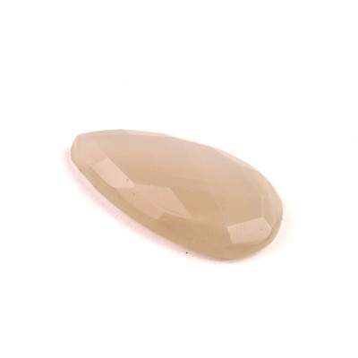 Kabošon Broušený White Moonstone č.7804 (31x15x6mm)