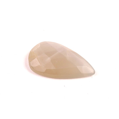 Kabošon Broušený White Moonstone č.7805 (29x16x6mm)