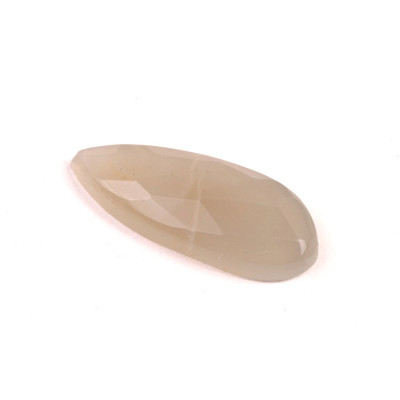 Kabošon Broušený White Moonstone č.7806 (33x14x6mm)