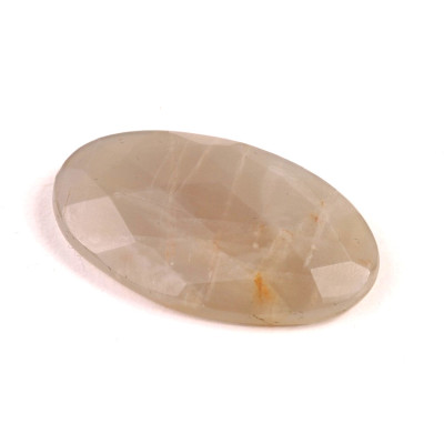 Kabošon Broušený White Moonstone č.7807 (37x21x7mm)
