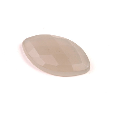 Kabošon Broušený White Moonstone č.7809 (32x18x6mm)