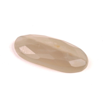 Kabošon Broušený White Moonstone č.7810 (36x15x7mm)