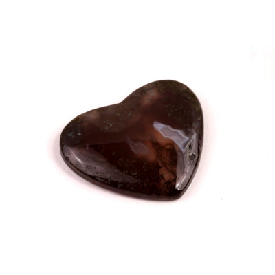 Kabošon Moss Heart Agate č.7819 (24x28x5mm)