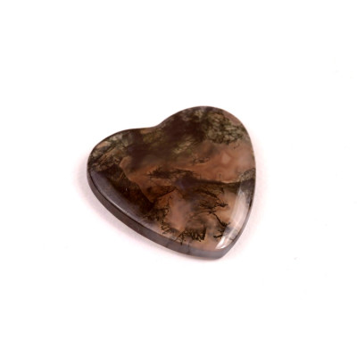 Kabošon Moss Heart Agate č.7820 (25x25x4mm)