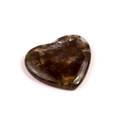Kabošon Moss Heart Agate č.7828 (26x30x5mm)