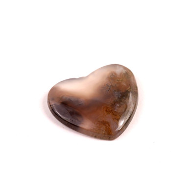 Kabošon Moss Heart Agate č.7836 (21x24x4mm)