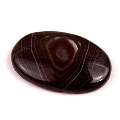 Kabošon Black Banded Agate č.7839 (42x29x7mm)
