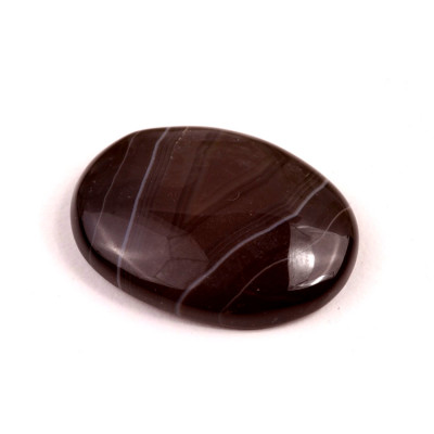 Kabošon Black Banded Agate č.7840 (34x25x7mm)