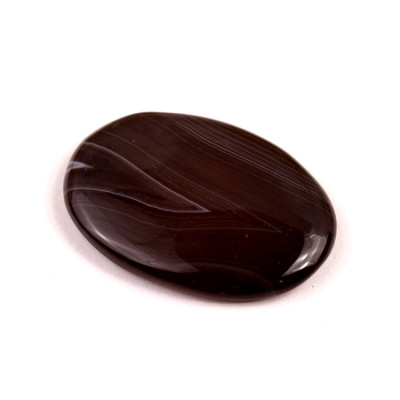 Kabošon Black Banded Agate č.7841 (35x25x5mm)