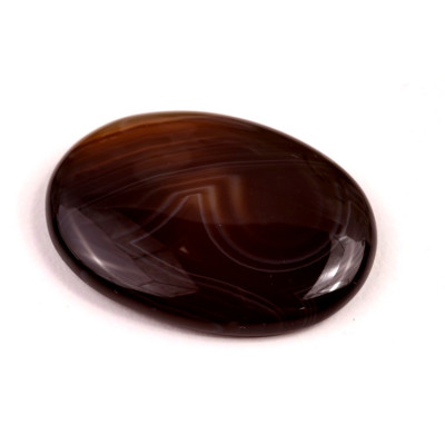 Kabošon Black Banded Agate č.7843 (37x28x6mm)