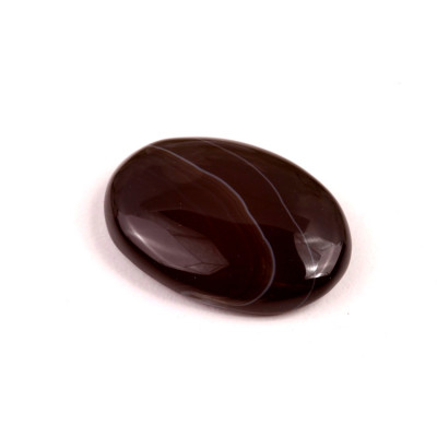 Kabošon Black Banded Agate č.7844 (29x21x7mm)