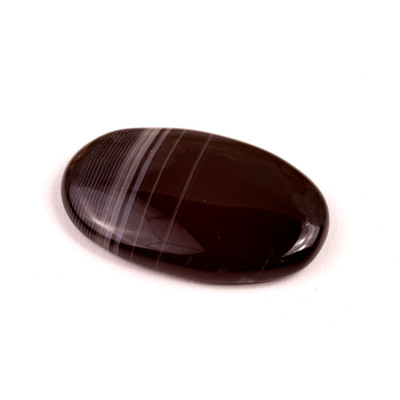 Kabošon Black Banded Agate č.7845 (34x21x6mm)