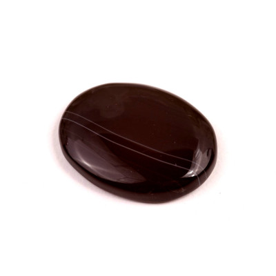 Kabošon Black Banded Agate č.7846 (29x24x5mm)