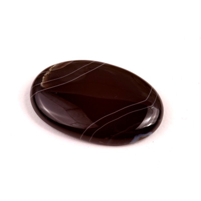 Kabošon Black Banded Agate č.7847 (34x22x6mm)